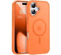 Newfuture Strong Magnetic Compatible with iPhone 17 Case [13 FT Military Drop Protection] [Compatible with Magsafe] Slim Translucent Matte Shockproof with Anti-Fingerprint Phone Case, Orange