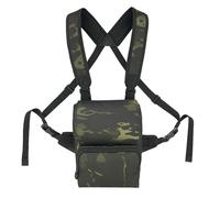 newganbo Tactical Binocular Harness Chest Pack, Bino Case Waterproof MOLLE Strap System, Rangefinder Pouch with Magnetic Closure, Camouflage
