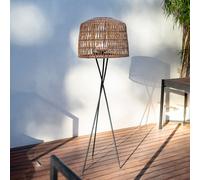 Newgarden Amalfi Rechargeable LED Outdoor Floor Lamp with Remote Control - Rattan
