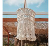 Newgarden LED pendant light Mykonos, white, cotton
