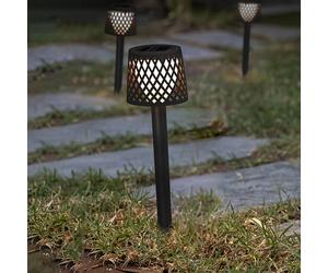 Newgarden LED solar light Gretita, black, ground spike, 4 pcs