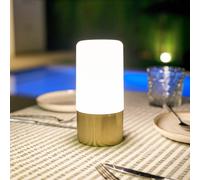 Newgarden LED table lamp Maia brass-coloured IP54 RGBW