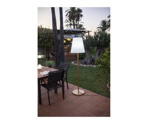 Newgarden Lola Slim 180 Solar RGB LED USB Outdoor Floor Lamp with Remote Control In Rose Gold Finish