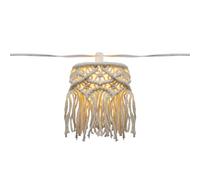 newgarden - MYKONOS GARLAND Decorative LED String Lights with Solar Charging and USB Rechargeable Battery Made of Macrame Strings