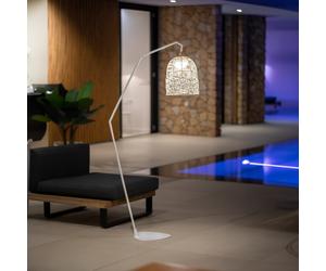 Newgarden Santorini 165 Rechargeable LED Outdoor Floor Lamp with Remote Control - White