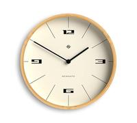 NEWGATE® Bali wall clock | Scandi inspired bamboo clock | 30cm | Modern retro minimalist design for kitchen, living room or office