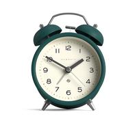 NEWGATE® Charlie Bell Echo alarm clock | Modern take on classic twin bell clock | Eden green | Easy to read numbers | Ideal for bedside, desk or shelf | Modern retro bedroom & office accessory