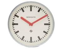 NEWGATE® Luggage wall clock | Modern retro metal station clock | 30cm | Deep galvanised metal case with red hands | Contemporary vintage style for kitchen, living room or office