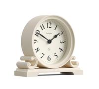 NEWGATE® Divisadero mantel clock | Double scroll design | Vanilla cream | Classic traditional style for desk, table top, shelf or bedside