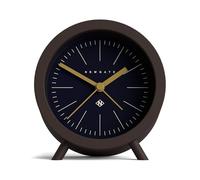 NEWGATE® Fred alarm clock | Modern barrel design | Chocolate brown | Ideal for bedside, desk or shelf | Modern retro scandi bedroom & office accessory