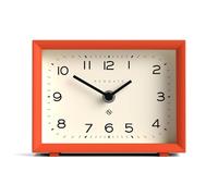 NEWGATE® Henry desk clock | Contemporary rectangular design | Pumpkin orange | Easy to read numbers | Modern style for desk, table top, shelf or bedside