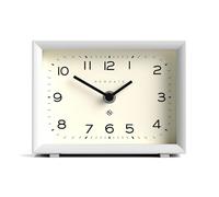 NEWGATE® Henry desk clock | Contemporary rectangular design | White | Easy to read numbers | Modern style for desk, table top, shelf or bedside