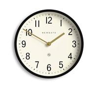 NEWGATE® Master Edwards wall clock | Mid century style clock | 30cm | Deep metal case in matt black | Modern retro design for kitchen, living room or office