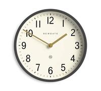 NEWGATE® Master Edwards Wall Clock - Kitchen Clock - Living Room Clock - Office Clock Clock - Round Clock - Retro Clock - Designer Clock - Stylish Home Décor Mid-Century Modern (Grey)
