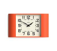 NEWGATE® Metro clock | Retro wall clock | 42cm wide | Orange | Mid century style for kitchen, living room or office