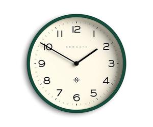 NEWGATE® Number Four Echo wall clock | Modern round clock | 30cm | Eden green | Easy to read numbers | Ideal for kitchen, living room or office