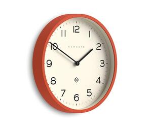 NEWGATE® Number Four Echo wall clock | Modern round clock | 30cm | Orange | Easy to read numbers | Ideal for kitchen, living room or office