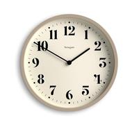 NEWGATE® Number Four Theatre wall clock | Modern round clock | 30cm | Stone | Decorative numbers | Ideal for kitchen, living room or office