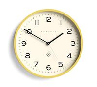 NEWGATE® Number Three Echo wall clock | Modern round clock | 37cm | Yellow | Easy to read numbers | Ideal for kitchen, living room or office