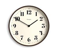 NEWGATE® Number Two Theatre wall clock | Large modern classic round clock | 45cm | Dark wood | Classic numbers | Ideal for kitchen, living room or office