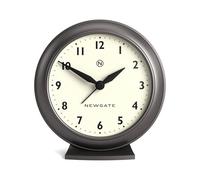 NEWGATE® Pacific alarm clock | Small retro alarm | Metallic graphite grey | Mid century modern design | Ideal for bedside, desk, shelf & mantel | Bedroom, living room and office accessory