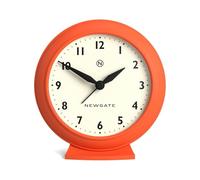 NEWGATE® Pacific alarm clock | Small retro alarm | Orange | Mid century modern design | Ideal for bedside, desk, shelf & mantel | Bedroom, living room and office accessory