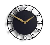 NEWGATE® Time Traveller wall clock | Round sculpted skeleton clock | Blue | 35cm | Arabic numbers | Cool modern designer style for kitchen, living room, office