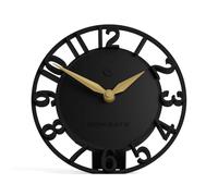 NEWGATE® Timewarp desk clock | Round skeleton clock | Black | Modern designer style for desk, table top, mantel, shelf or bedside | For kitchen, living room, office