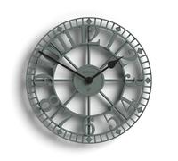 NEWGATE® Warehouse wall clock | Skeleton clock | 40cm | Asparagus green with black hands | Contemporary vintage style for kitchen, living room or office