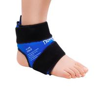 NEWGO Ankle Ice Pack for Swelling, Reusable Gel Ice Pack for Foot Ankle Heel, Hot Cold Compress Therapy for Achilles Tendonitis, Sprained Ankles (Dark Blue)