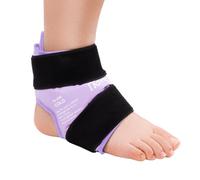 NEWGO Ankle Ice Pack for Swelling, Reusable Gel Ice Pack for Foot Ankle Heel, Hot Cold Compress Therapy for Achilles Tendonitis, Sprained Ankles (Purple)