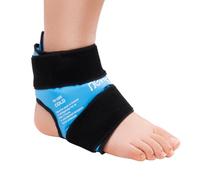 NEWGO Ankle Ice Pack Wrap for Injuries Reusable, Hot Cold Therapy Gel Foot Ice Pack for Pain Relief, Ankle Swelling, Achilles Tendinitis, Plantar Fasciitis, Sprained (Two-Sided Light Blue)