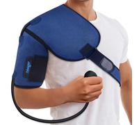 NEWGO Compression Shoulder Ice Pack With Pump for Rotator Cuff Pain Relief - Hot Cold Therapy for Sprains, Strains, Bursitis, Muscle Cramps