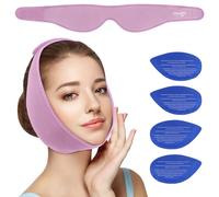 NEWGO Face Ice Pack for Jaw Pain, Hot Cold Compress Wisdom Teeth Ice Pack | 4 Reusable Removable Gel Ice Pack for Face Oral Surgery Pain Relief, TMJ, Tooth Extraction, Tonsillectomy Recovery
