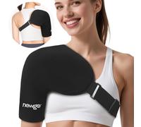 NEWGO Flexible Shoulder Ice Pack Wrap for Rotator Cuff Therapy | Reusable One-Piece Shoulder Brace Ice Pack for Sports Injuries, Gel Cold Compress Wrap for Muscle Soreness, Fits Left & Right