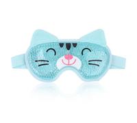 NEWGO Gel Eye Mask Reusable Hot Cold Therapy Cooling Eye Mask with Plush Backing, Relief for Puffy Eyes, Dry Eyes, Dark Circle, Headache, Migraine - Blue Cat