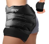 NEWGO Hip Ice Pack Wrap Reusable Hot Cold Therapy Gel Ice Pack for Hip Bursitis, Hip Replacement Surgery, Hip Flexor Pain, Swelling, Sports Injuries, Hip Pain (Black)