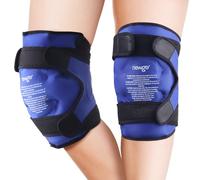 NEWGO Ice Pack for Knee Replacement Surgery, Reusable Gel Cold Pack Knee Ice Pack Wrap Around Entire Knee for Knee Injuries, Knee Ice Wrap for Pain Relief, Swelling, Bruises (Blue-2Pack)