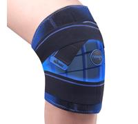 NEWGO Knee Ice Pack, 2 Hours Long Lasting Cold Therapy Flexible Knee Cold Pack Wrap with Innovative Ice Cubes Around Entire Knee for Knee Injuries, Pain Relief, Swelling, Bruises