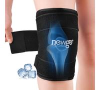 NEWGO Knee Ice Pack Wrap, Flexible Gel Ice Pack for Knee Pain, Reusable Compression Cold Pack Therapy for Elbow, Calf Injuries, Bruises & Sprains,Meniscus Surgery Recovery