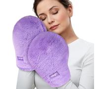 NEWGO Microwavable Heating Mittens for Hand to Relieve Arthritis Pain, Microwave Heate Hands Warmers, Easy to Wear,Moist Heat Therapy Gloves for Arthritis Hands Stiffness- Purple-1Pair