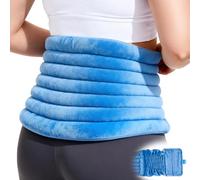 NEWGO Microwave Heating Pad for Back Pain Relief, Large Microwave Wheat Bag with Elastic Band Moist Heat Therapy Gift for Lumbar, Waist, Stomach,Muscle Aches