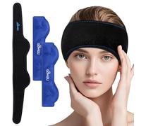 NEWGO Migraine Relief Ice Pack for Head, Hot Cold Compress Gel Ice Pack for Headache, Chronic Migraine, Chemo, Tension, Sinus Pain, Stress Relief, Menopause