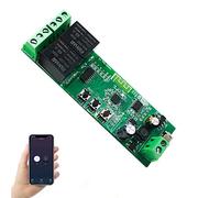 Newgoal 2-Channel WiFi Smart Switch Relay Module, TUYA/Smart Life App for Smart Home Remote Control, Momentary Time Adjustable, Compatible with Alexa/Google Assistant