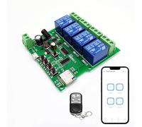 Newgoal 4 Channel Universal Smart Wifi Switch eWelink Wireless Relay Inching/Self-Locking Switch DIY Garage Door Remote Control Compatible with Alexa Google Home