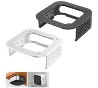 NewHail 2PCS Under Desk Mount for Mac Mini M4/M4 Pro, Under Desk Stand and Wall Mount with Heat Dissipation Design, Compatible with 2024 Mac Mini M4/M4 Pro, Black & Silver