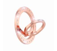 Newhalper Magnetic Phone Ring Holder Stand Compatible with MagSafe Accessories,Magnetic Cell Phone Grip Finger Ring Glitter Kickstand for iPhone 16 15 14 13 12 Bling (Pink)