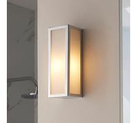newham small wall light in chrome with frosted glass diffuser