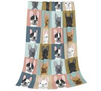 Newhomestyle French Bulldog Blanket, Cozy Bulldog Dog Blanket and Throws, Warm Soft Lightweight Anti-Pilling Flannel Blankets for Sofa Chair Bed Decoration, 150X125 cm