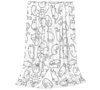 Newhomestyle Kitten Cats Print Flannel Blanket for Cat Lovers, Lightweight Warm Bed Throw Blanket, Soft Cozy Fleece Blanket, Anti-pilling All Seasons Blanket for Sofa Bed Couch 125X150 cm